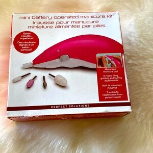 Mini battery operated manicure kit